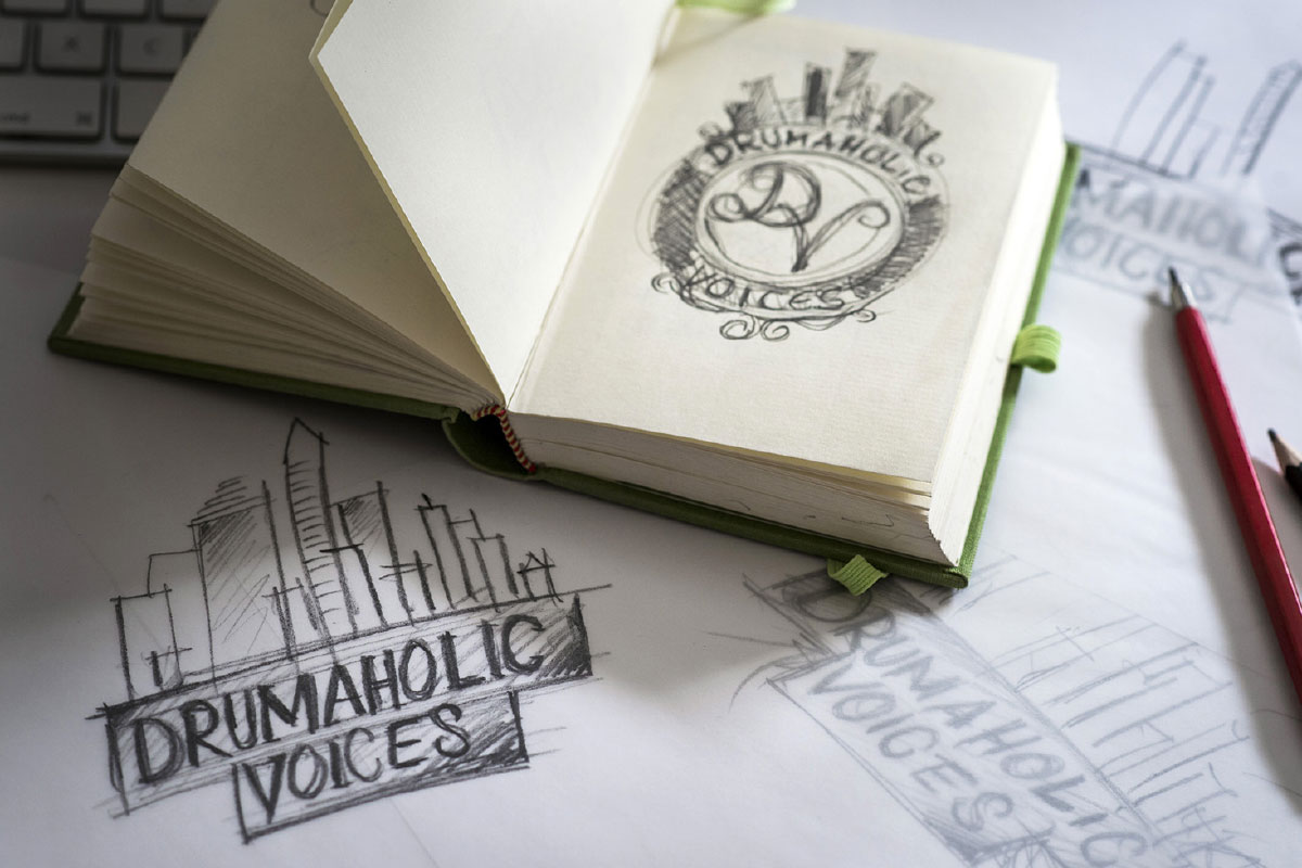Drumaholic Voices Logoentwicklung